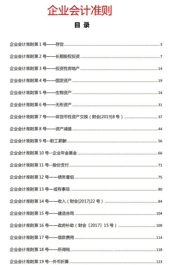 最新小企业会计科目表｜全新版小企业会计科目汇总