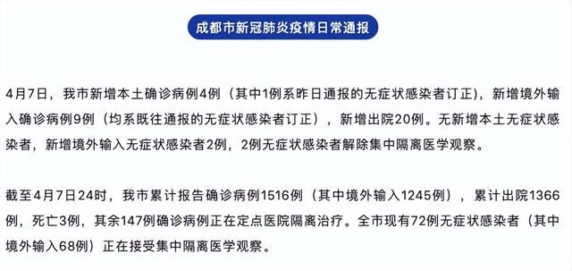 成都最新报告的本地确诊病例